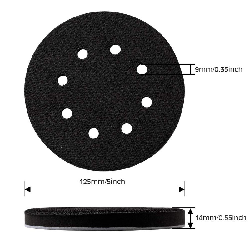 SPEEDWOX 5 Inch 8 Holes Hook and Loop Sanding Discs