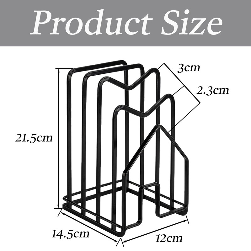 Cutting Board Rack, All-in-One Pot Lid & Chopping Board Organizer