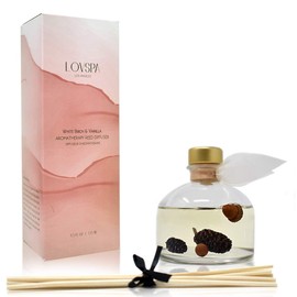 LOVSPA White Birch & Vanilla Reed Diffuser Set - Birch Bark & Smoked Vanilla Scent Diffuser for Home - Made in The USA