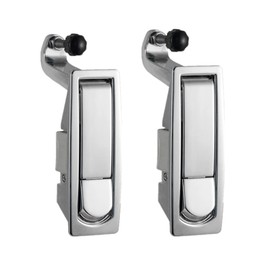 STHang-D 2PCS Compression Latch Lock Trigger Latch Lock, Zinc Alloy Adjustable Lever Hand Operated Compression Latch with Raised Trigger, Non-Locking, Flush Lever Latch (Silver)