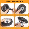 2 Pack Stainless Steel Wool Scrubber with Handle & 2
