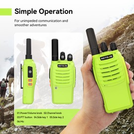 Retevis H-777 Walkie Talkies for Adults, 2 Way Radios Rechargeable Walkie Talkies Long Range, Portable FRS Two-Way Radios, Emergency Alarm LED Flashlight Type C Charger for Family Outdoor Trip(3 Pack)
