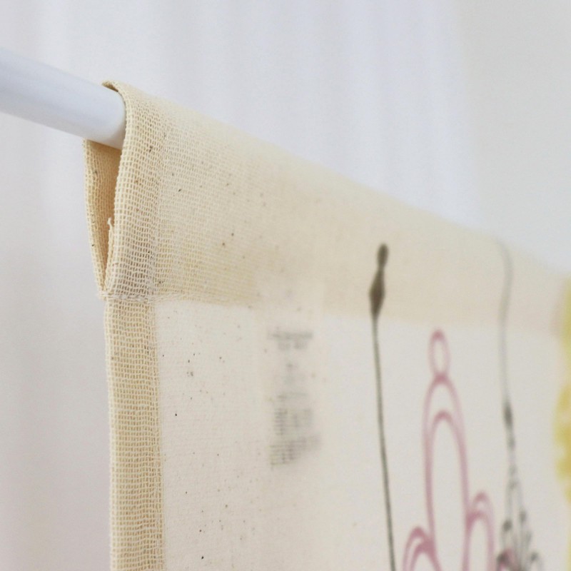 Sunnyday Fabric Noren Crochet Width 33.5 inches (85 cm) x