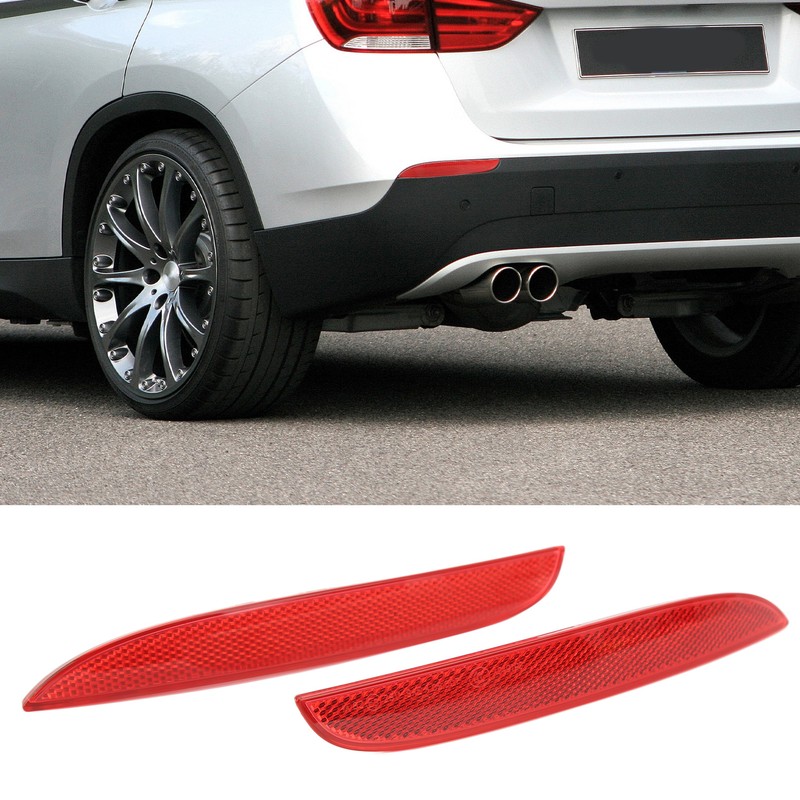 1 Pair Rear Bumper Reflector 63142990863 Left Right Red Tail
