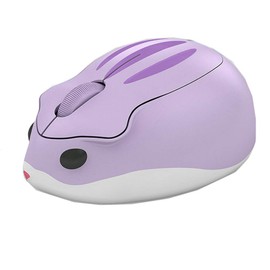 2.4GHz Wireless Mouse Cute Hamster Shape Less Noice Portable Mobile Optical 1200DPI USB Mice Cordless Mouse for PC Laptop Computer Notebook MacBook Kids Girl Gift (Purple)