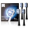 Marlincare Replacement Electric Toothbrush Heads, 4 Pack for One Year
