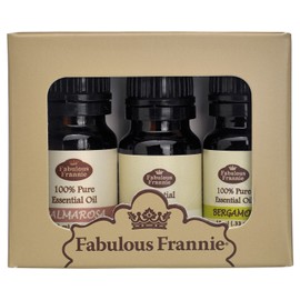 Fabulous Frannie Bath Time Pure Essential Oil Blends Set Vanilla, Bergamot and Palmarosa 10ml (Pack of 3)