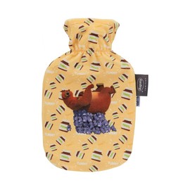 Fashy Small 0.8L Hot Water Bottle Printed Grizzly Bear & Lemmings
