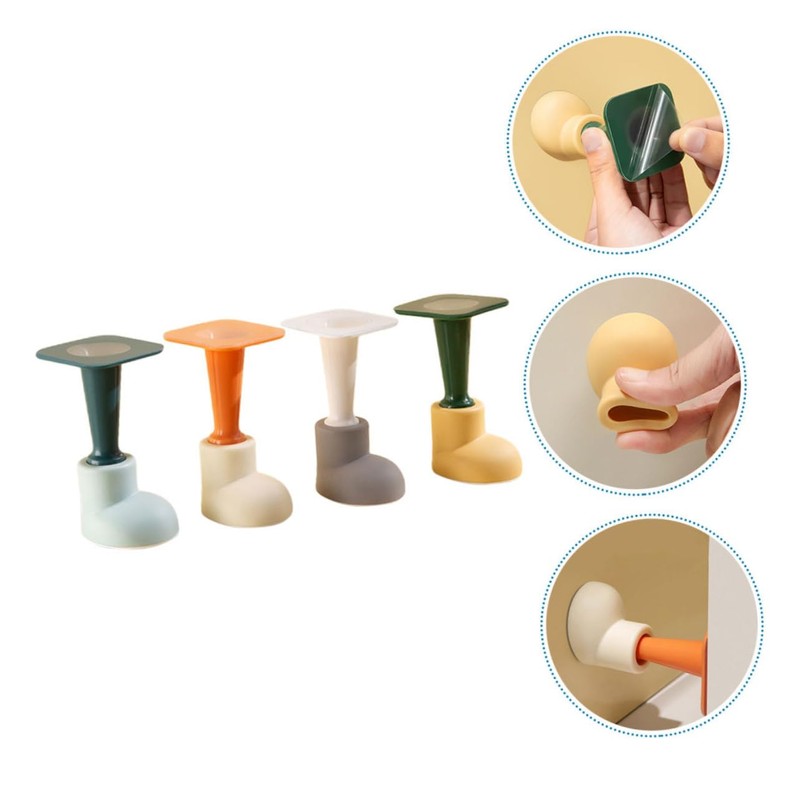 DOITOOL 4Pcs Wall Mounted Door Stopper Cute Heavy Duty Door