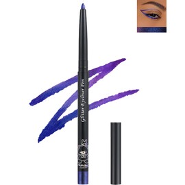 Glitter Colored Eyeliner Gel Pencil,Chameleon Metallic Shimmer Purple Blue Gel Eyeliner Pen,Longlasting Waterproof High Pigmented Eye Liner Eyeshadow Cream Stick, delineador de ojos contra el agua-08#