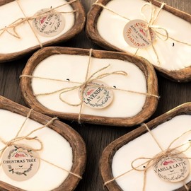 Red Barn Dough Bowl Candles (3-Wick) (3-Wick, Spicy Cranberry)