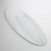 American Metalcraft MW25 Marble Melamine Serving Board, Oval, White, 25