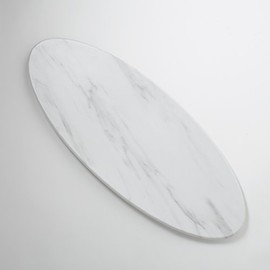 American Metalcraft MW25 Marble Melamine Serving Board, Oval, White, 25 1/2-Inches
