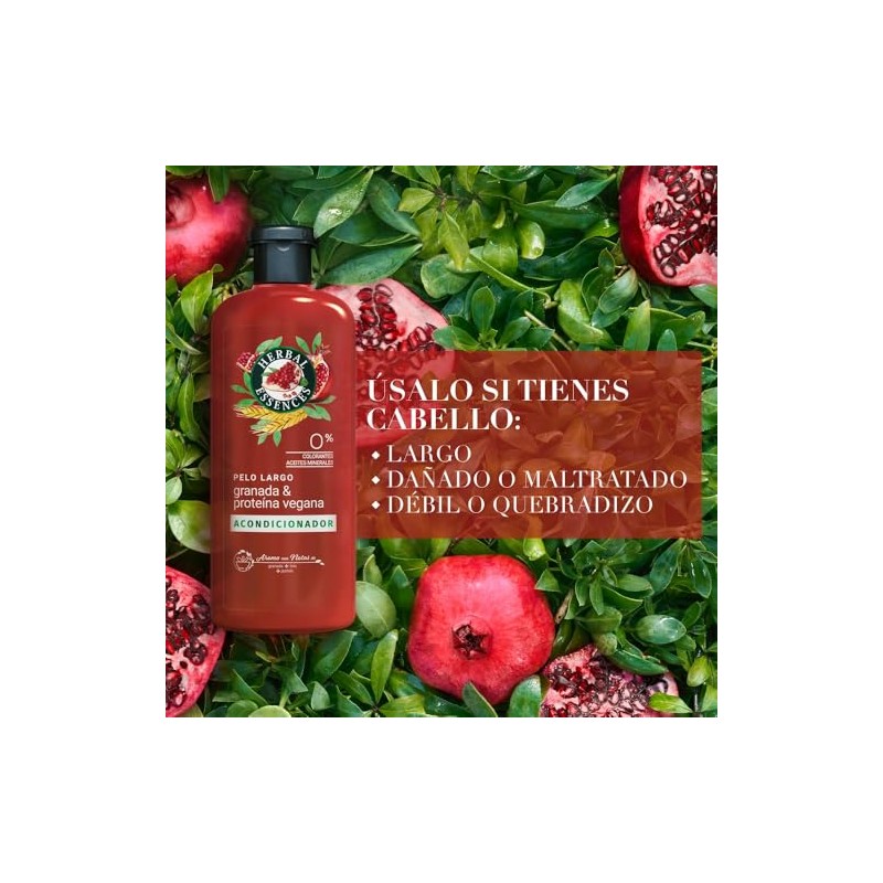 Herbal Essences Acondicionador Pelo Largo Granada Y Proteína Vegana 400