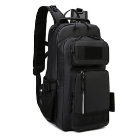 Chardime fishing backpack with rod holder, tackle backpack with adjustable straps for anglers - Versatile fishing bag(Big Black)