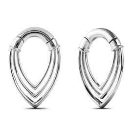 PONWAG 1 Pair 4g Lightweight Hypoallergenic Silver Plating Copper Ear Hangers 5mm Ear Weights Ideal for Sensitive Ears Stylish Stretching Teardrop Design Jewelry for Women