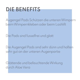 Augenmanufaktur Eye pads - eyelash pads for eyelash extension gel pad under eye for tools in cosmetic salon is lint-free nourishes the skin and eyes eye patches eye lashes (single)