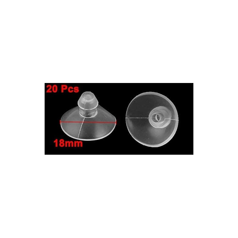TANGMENGXI 20PCS 18mm/0.7" Furniture Desk Glass Transparent Anti-Collision Suction Cups