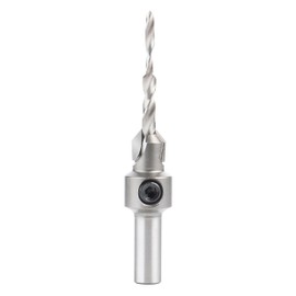Amana Tool Carbide Tipped 82 Degree Countersink with Slow Spiral Stepped Drill, 55122, 6 and 8 Screws, 25/64 D x 5/32 Diameter x 5/16 Round Shank