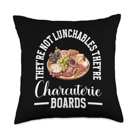 Charcuterie Boar Cheese Slate Board Charcuterie Throw Pillow