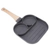 Egg Frying Pan 2 Round Cup 3 Section Stick Proof
