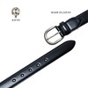 Keith Men's Belt, Bridle Leather, Genuine Leather, Black, Business, Casual,