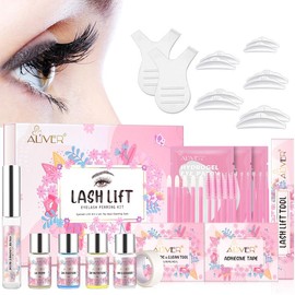 Live Aliver Professional Eyelash Perming Kit – Salon-Grade DIY Lash Lift at Home with Eye Shields, Pads & Tools, Easy to Use + Video Guide