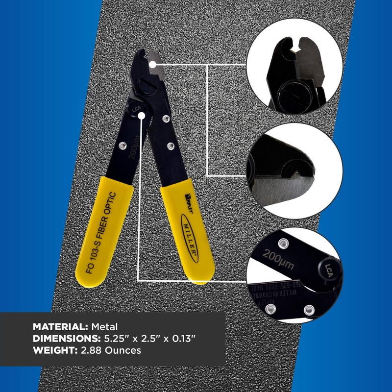 Miller FO 103-S-200 Series Single Hole Fiber Optic Stripper for