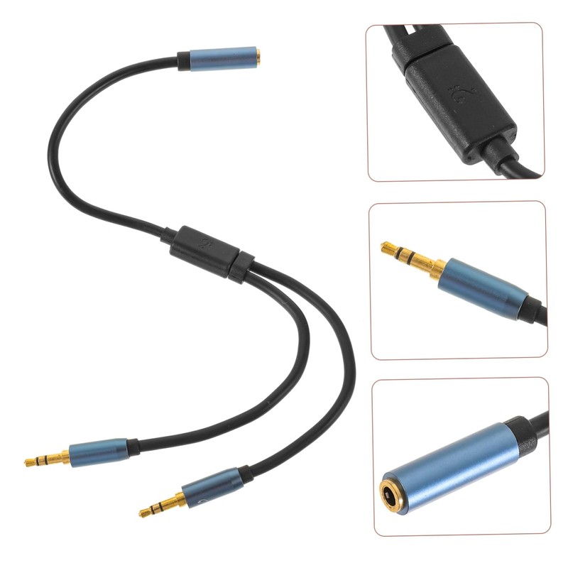 CAXUSD 1pc Headphone Audio Splitter y Adapter Cable Compact Earphone