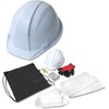 Yamazen YHS-7 Disaster Preparedness Helmet, 7-Piece Set, Width 8.9 x