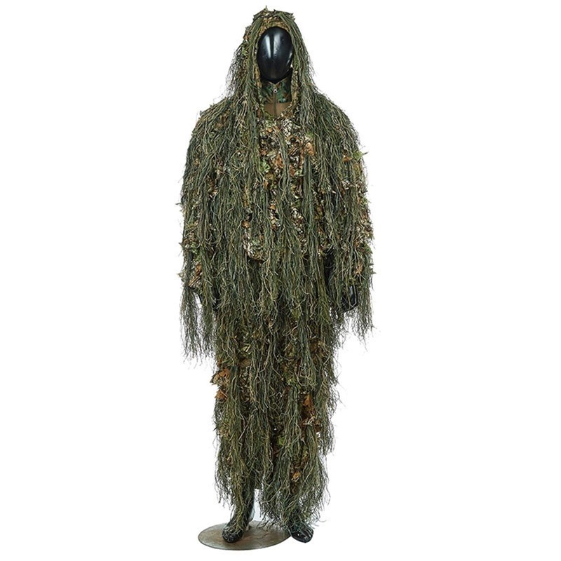 Ghillie Suit Hunting Woodland 3D Bionic Leaf Disguise Uniform Cs