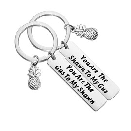 FAADBUK Psych Set Keychain Psych Fans Inspired Gift You're The Gus to My Shawn Jewelry for Best Friend Couple (Gus & Shawn K-S)