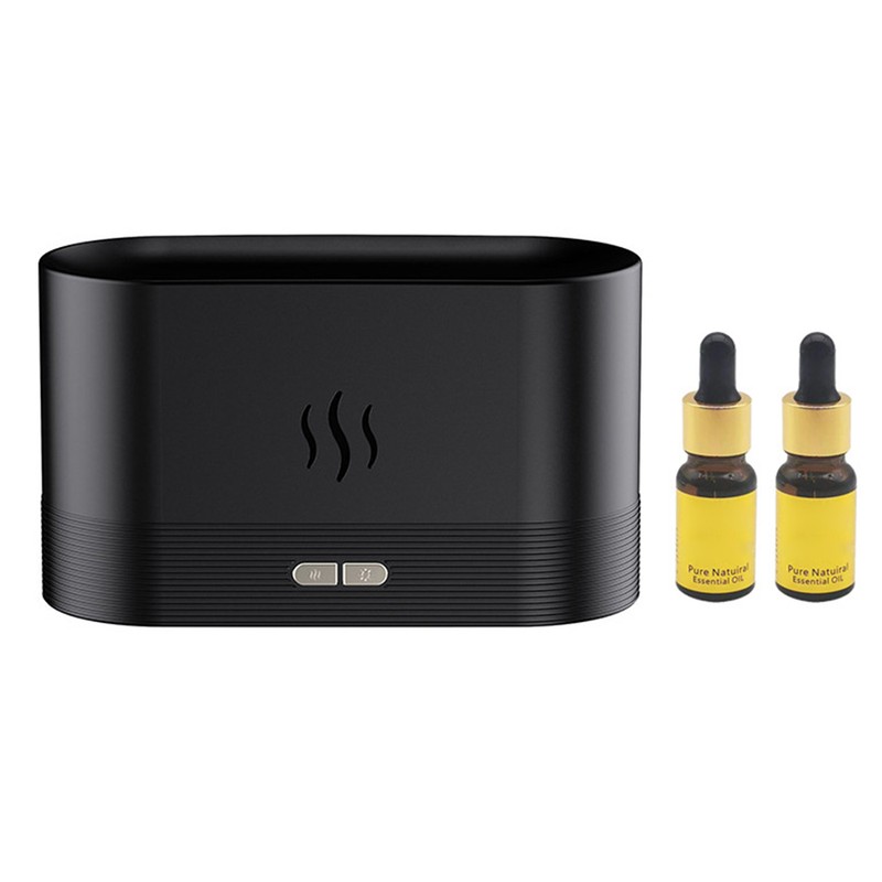 Aroma Diffuser Simulated Flame Large Fog Humidifier USB Atmosphere Lamp