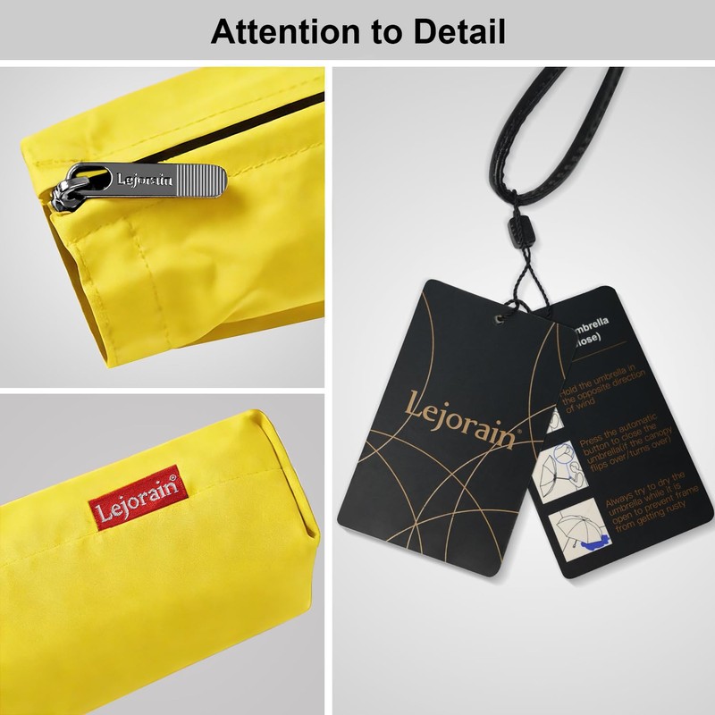 Lejorain Large Folding Umbrella Windproof - Auto Open Close Folding