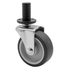 WAGNER 01908801 Tea Trolley / Swivel Castor Diameter 50 mm Height 65 mm Soft Grey Pin + Sleeve Diameter 12 mm Load Capacity 50 kg