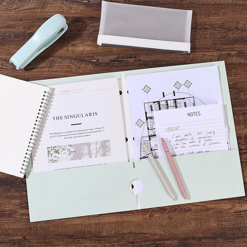Mr. Pen- Pocket Folders, 4 Pocket, 4 Pack, Pastel Colors,
