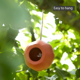 Point-Virgule Hanging Bird Feeder for Balcony, Orange 16 x 15 x 16 cm