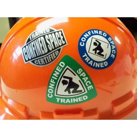 Unbranded/Generic 3 Hard Hat Stickers Confined Space Trained Certified Bump Cap Helmet Decals