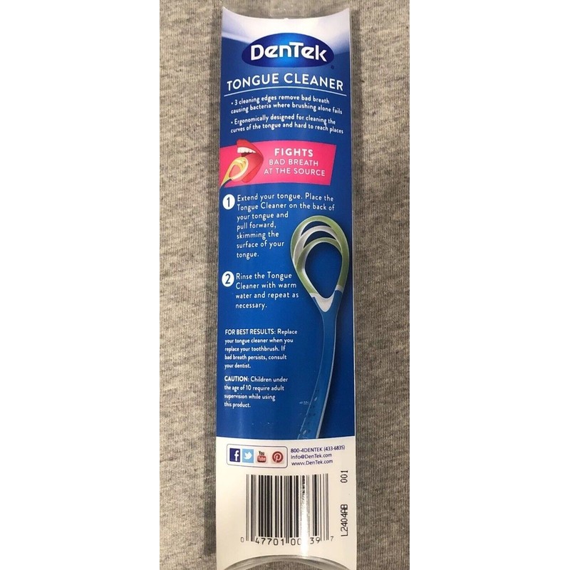 DenTek Tongue Cleaner & Scraper Mouthwash Blast Mint Fights Bacteria