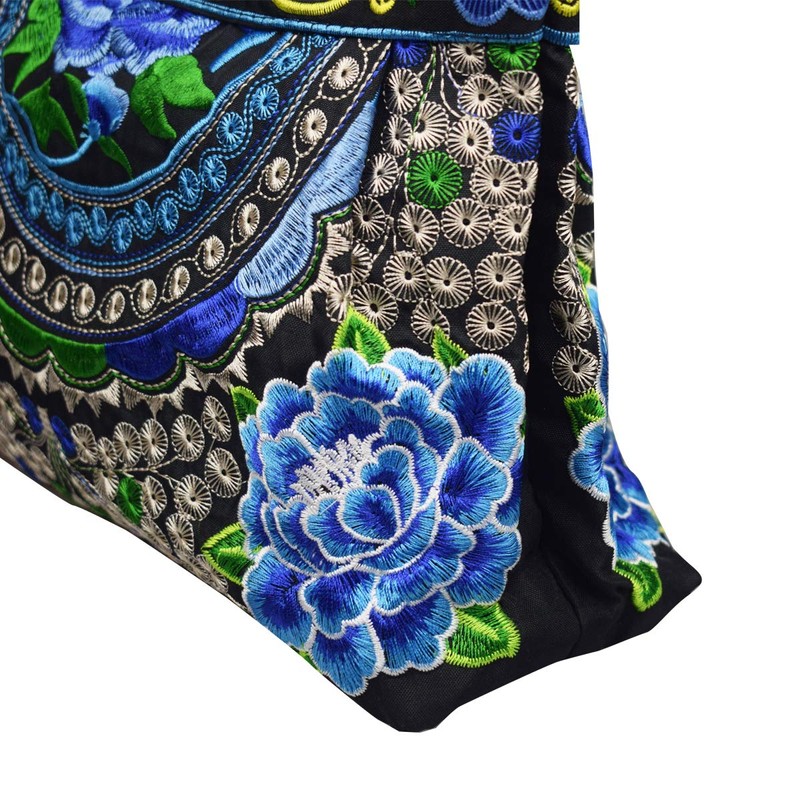 Bolsos de mano clásico para mujer con bordado de hombro