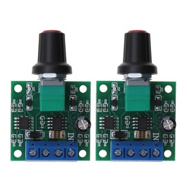 EMSea 2Pcs PWM DC Low Voltage Motor Speed Controller DC 1.8V 3V 5V 6V 12V 2A 1803BK Motor Governor Module Adjustable Driver Switch with Control Knob