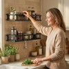Spice Rack Wall 2 Pack Metal Kitchen Shelf Hanging No