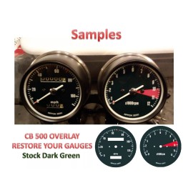 Honda CB500  CB 500 Speedometer Tach Gauge Clock Overlay Decal MPH 73