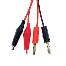 AYMBH 1M 4mm Banana Plug to Alligator Clips Test Leads Kit Flexible Copper Wire Set Durable Rated Electrical Testing Cables Secure Crocodile Clips Ideal for Multimeter Automotive (2PCS Red & Black)