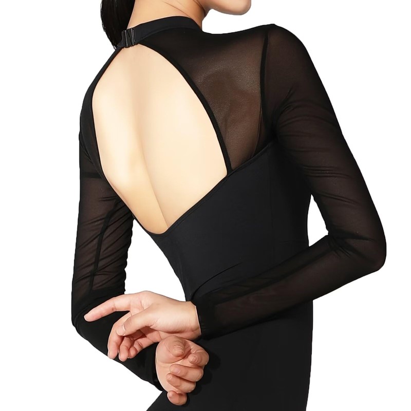 s.lemon Ballet Body Women's Adult Long Sleeve Lace Ballet Jersey,