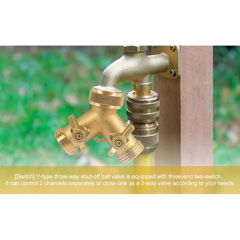 Solid Brass Y Ball Valve 3 Male Thread with Comfort