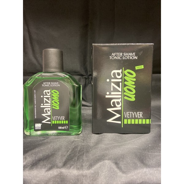 Malizia Uomo VETYVER AfterShave Tonic Lotion 100 ml New in Box Made in Italy