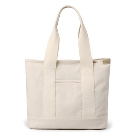 CORIOS Women Handbag Canvas Tote Bag Lightweight Shoulder Bag Casual Top Handle Bag Large Capacity Chic Bag Hobo Bag for Work School Shopping Travel Dail White