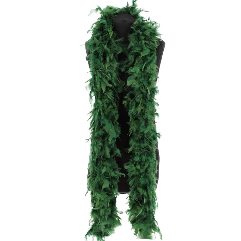 Luxury Pine Green Feather Boa – 80g -180cm