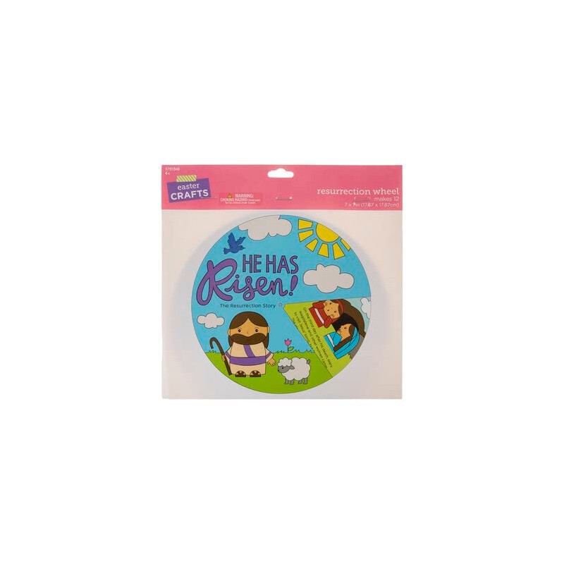 Easter Resurrection Coloring Wheel Craft Kit - Makes 12